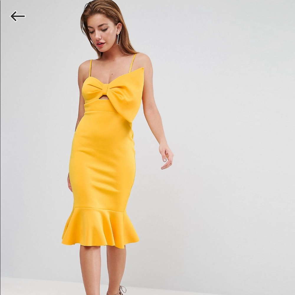 ASOS exaggerated bow scuba dress